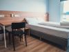 Double bed with table